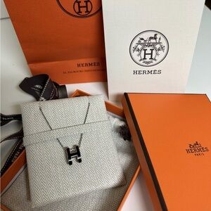Hermes Pop H Pendant Necklace Authentic